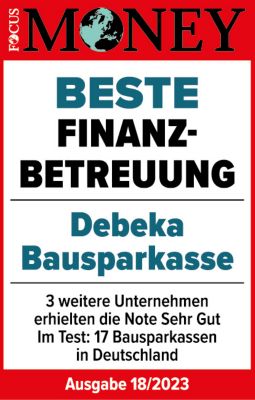 FocusMoney "Beste Finanzbetreuung" Debeka Bausparkasse