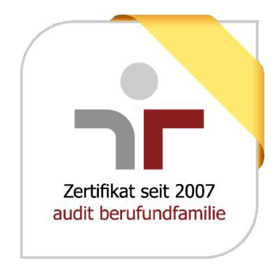 Zertifikat audit berufundfamilie seit 2007