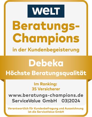 WELT Beratungs-Champions 2024 in der Kundenbegeisterung