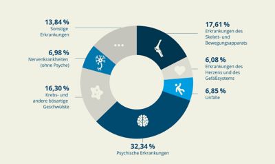 Infografik Ursachen für Berufsunfähigkeit 2026