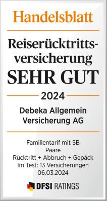 Handelsblatt: Note "sehr gut" für Reiserücktrittsversicherung