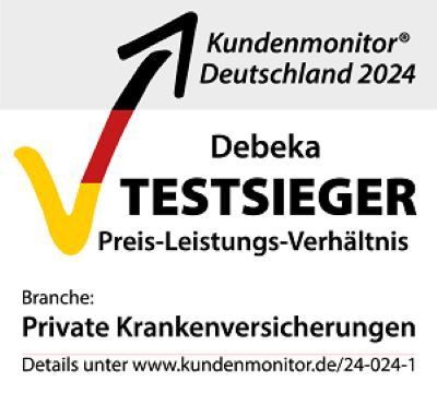 Kundenmonitor 2024: Testsieger Preis-Leistungs-Verhältnis Private Krankenversicherung