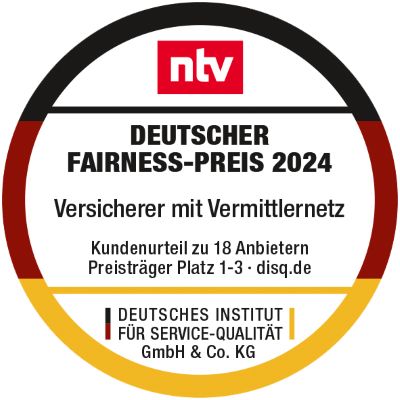 ntv Deutscher Fairness Preis: Versicherer mit Vermittlernetz